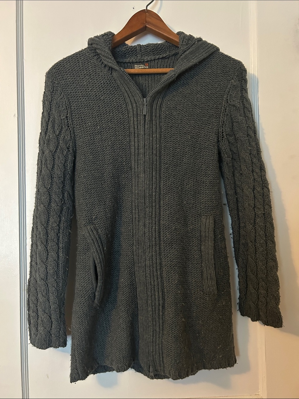 Royal Robbins Full- Zip Cabled Wool Sweater